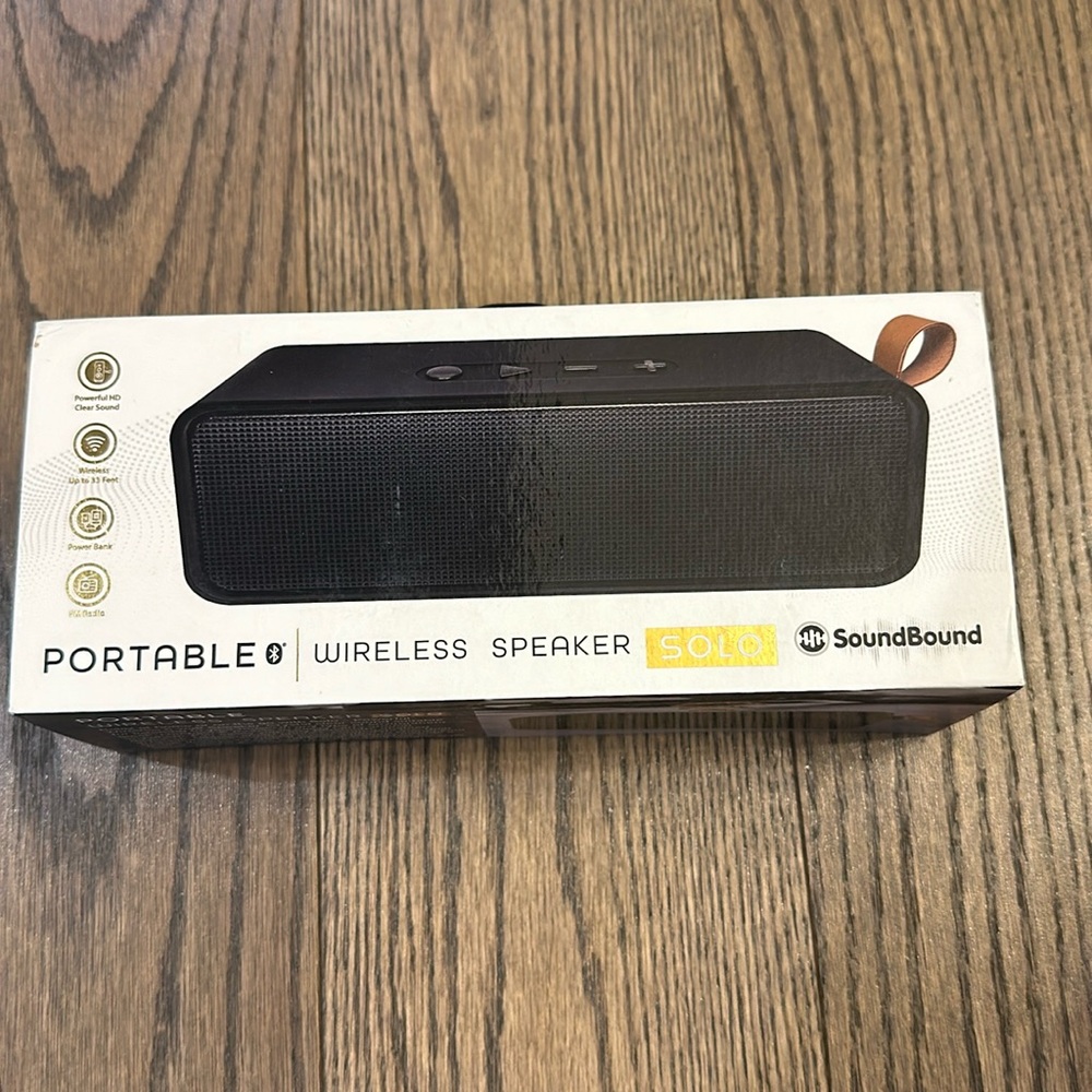 NEW SoundBound Portable wireless black Speaker